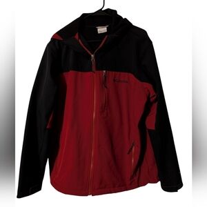 Men's Columbia Omni Wind Hooded Maroon Jacket, size XL